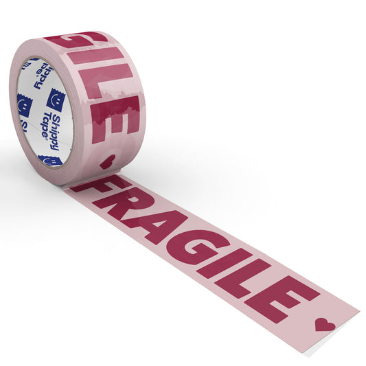 Fragile Packing and Shipping Tape - Pink/Burgundy