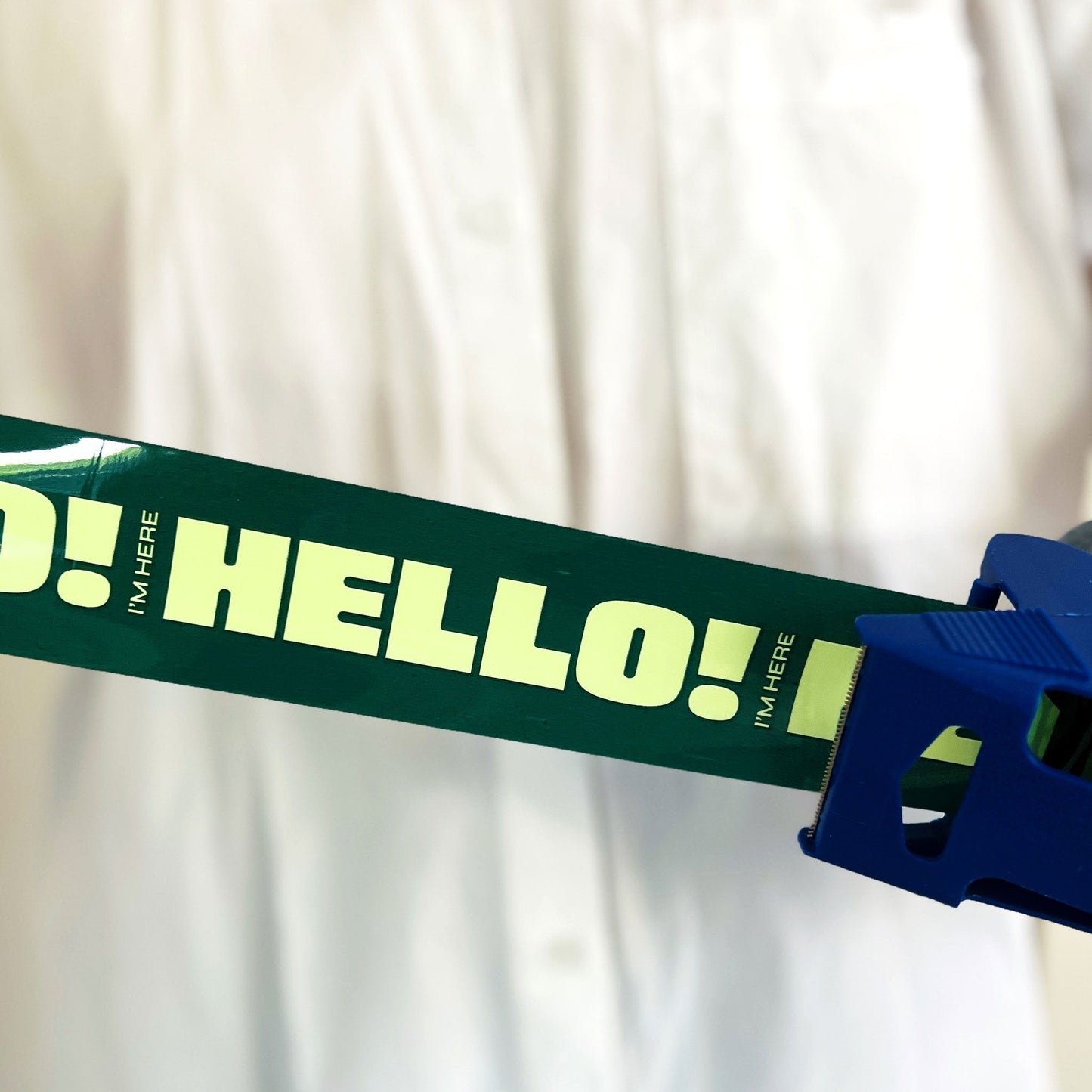 Hello! I'm Here Shipping Tape - Dark Green (2 Rolls + Dispenser) - Shippy Tape