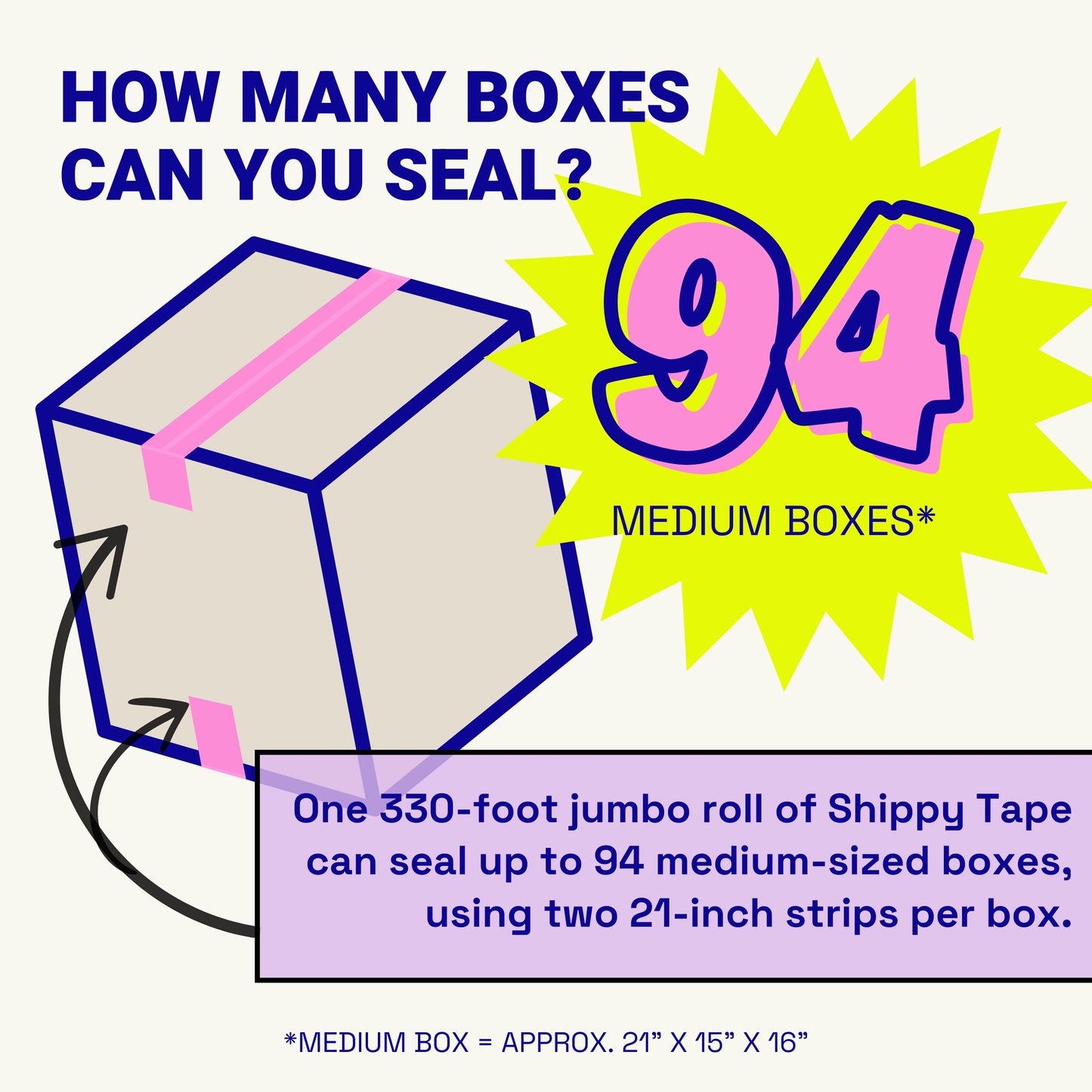 Merry Christmas Shipping Tape - Red/Pink