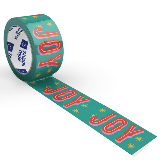 Holiday Joy Shipping Tape - Green/Red (55-Yard Roll)