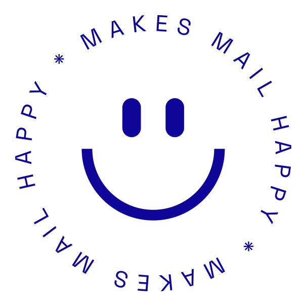 Makes Mail Happy Smiley Face logo