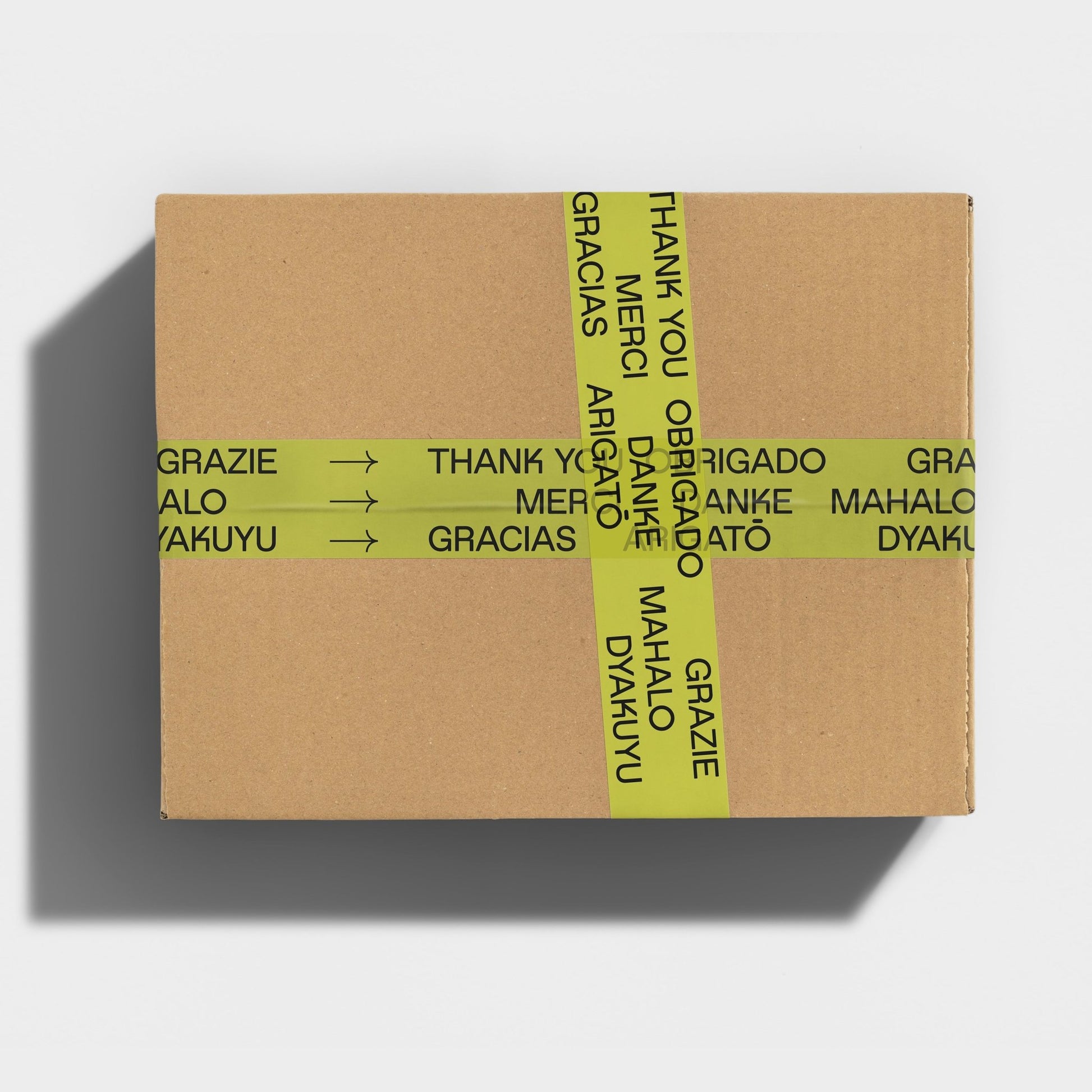 Thank You - Multi - Language Shipping Tape - Lime Green/Black - Shippy Tape