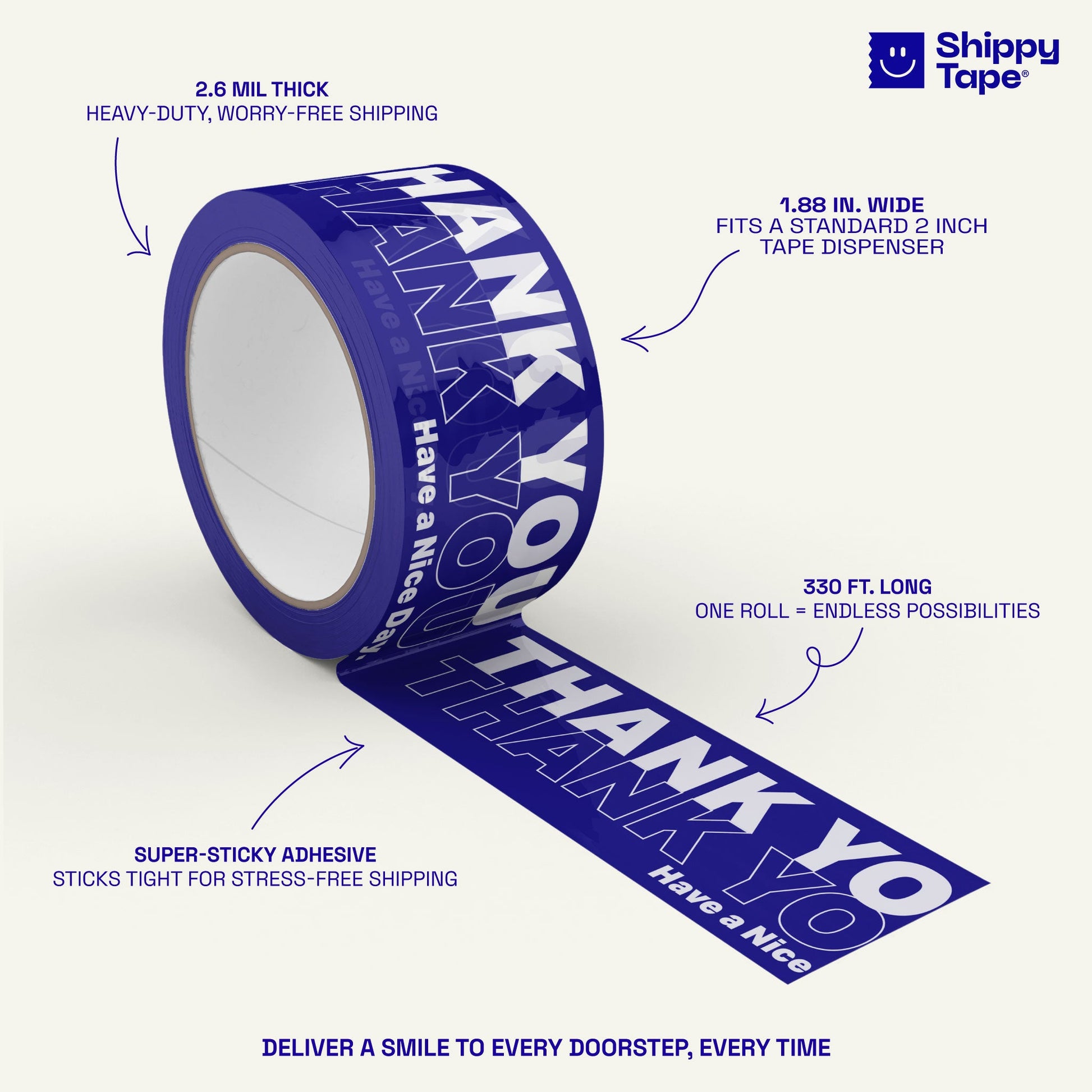 Thank You Shipping Tape - Blue/White NYC Bodega Bag - Shippy Tape