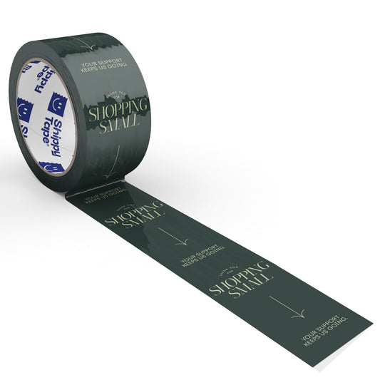 Thank You for Shopping Small Shipping Tape - Dark Green/Mint