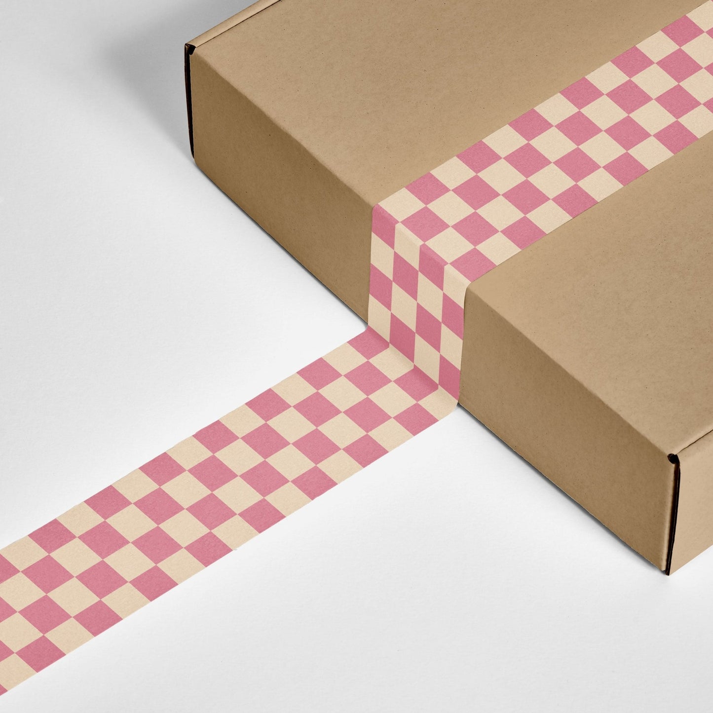 Checkered Pattern Shipping Tape - Pink - Shippy Tape