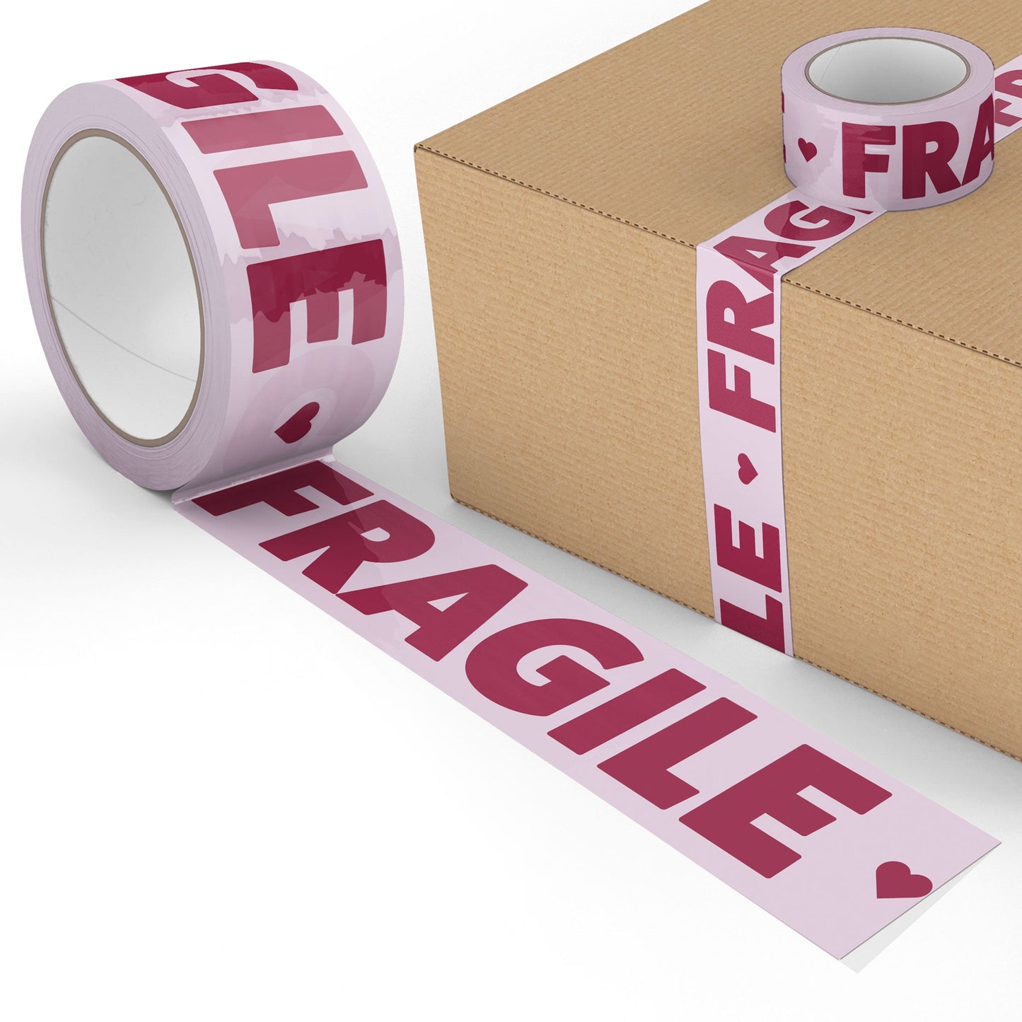 Fragile Packing and Shipping Tape - Pink/Burgundy ♥️ - Shippy Tape