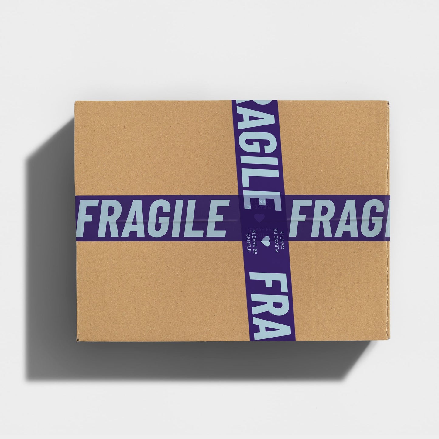 Fragile, Please Be Gentle Shipping Tape - Purple/Blue - Shippy Tape