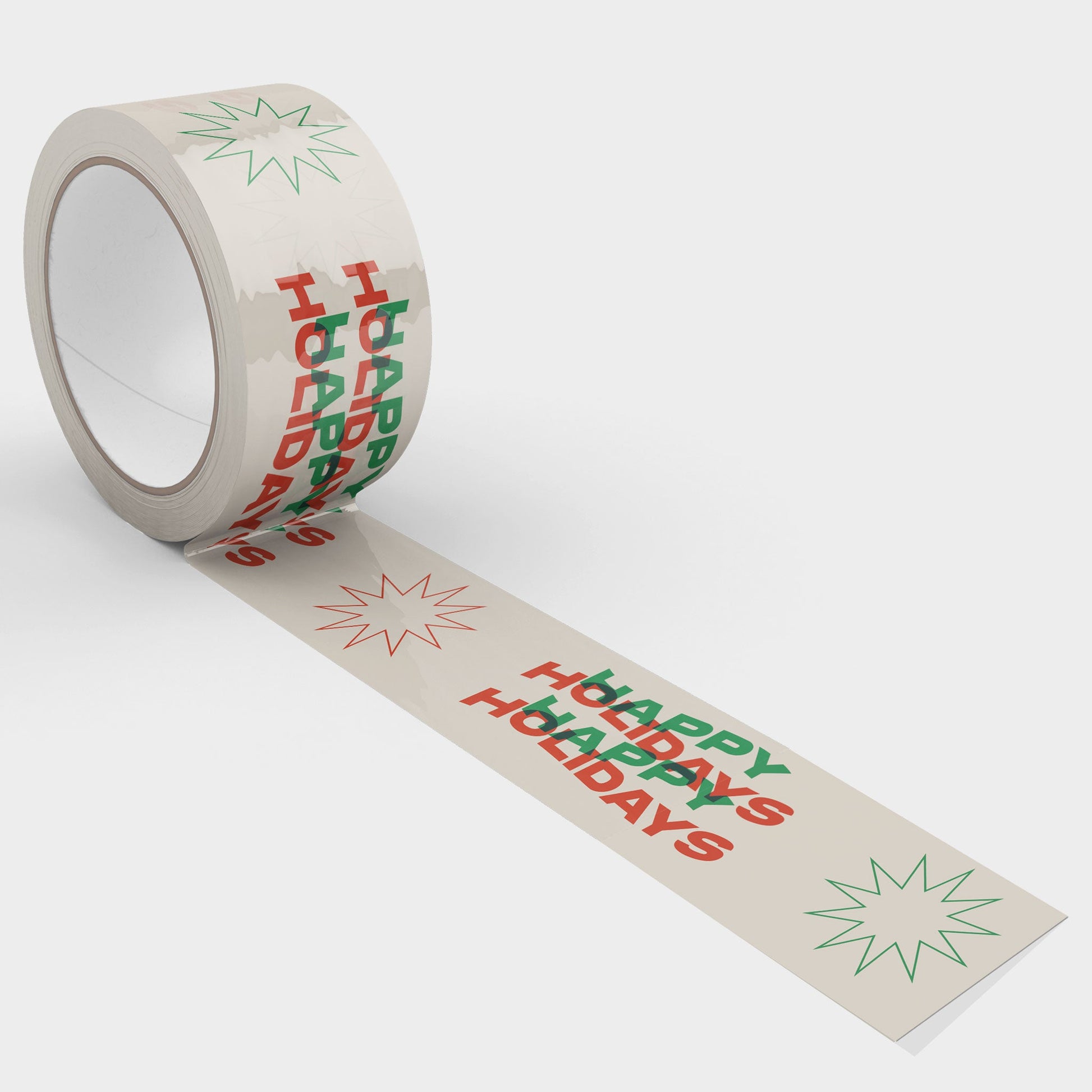 Happy Holidays Shipping Tape - Red/Green - Shippy Tape