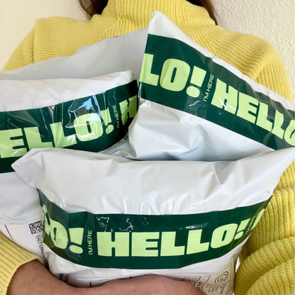 Hello! I'm Here Shipping Tape - Dark Green (2 Rolls + Dispenser) - Shippy Tape