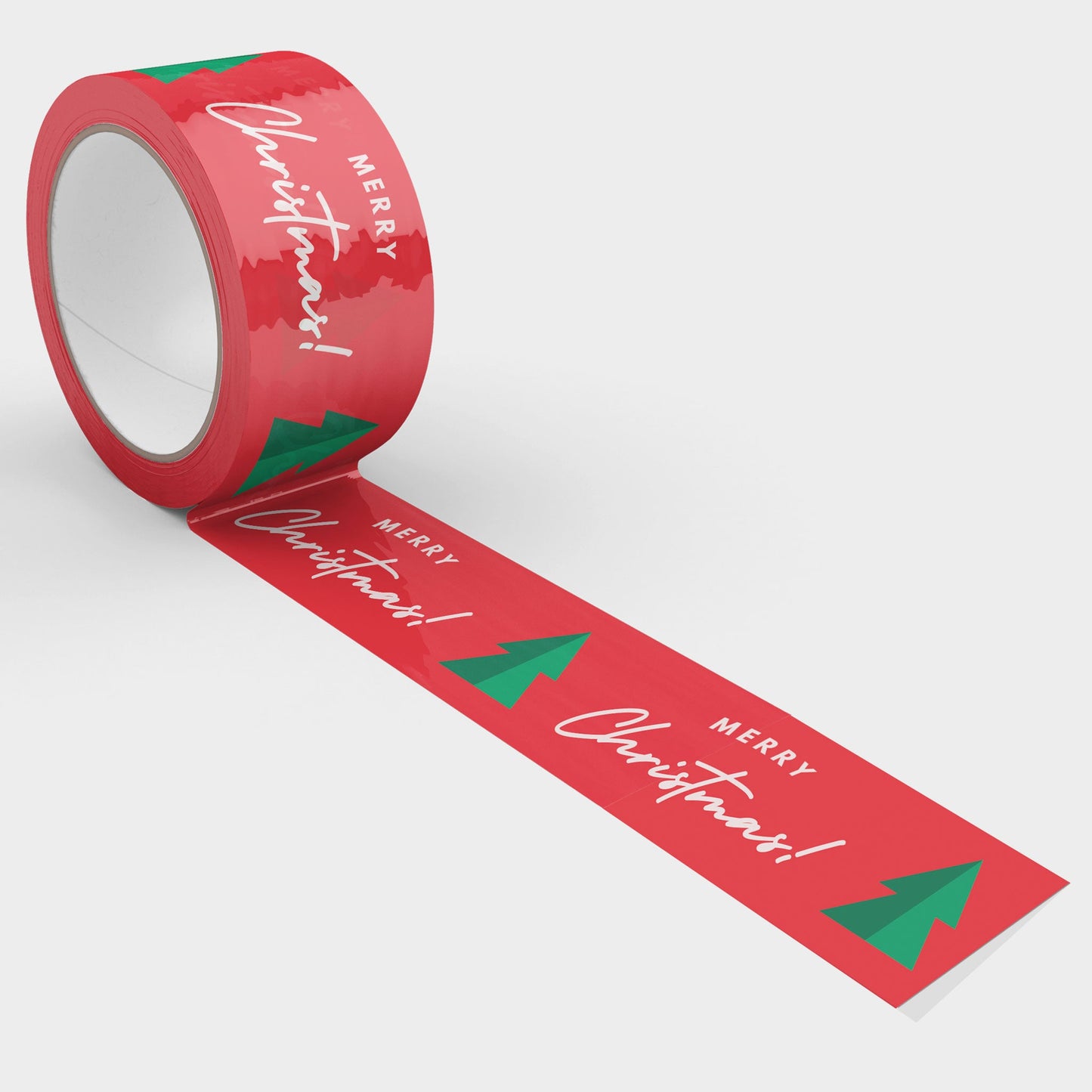Merry Christmas Tree Shipping Tape - Red/Green - Shippy Tape