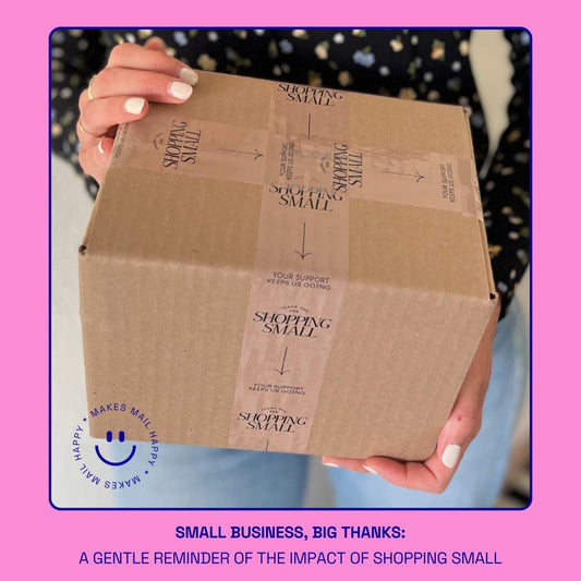Thank You for Shopping Small Shipping Tape - Blush/Black - Shippy Tape