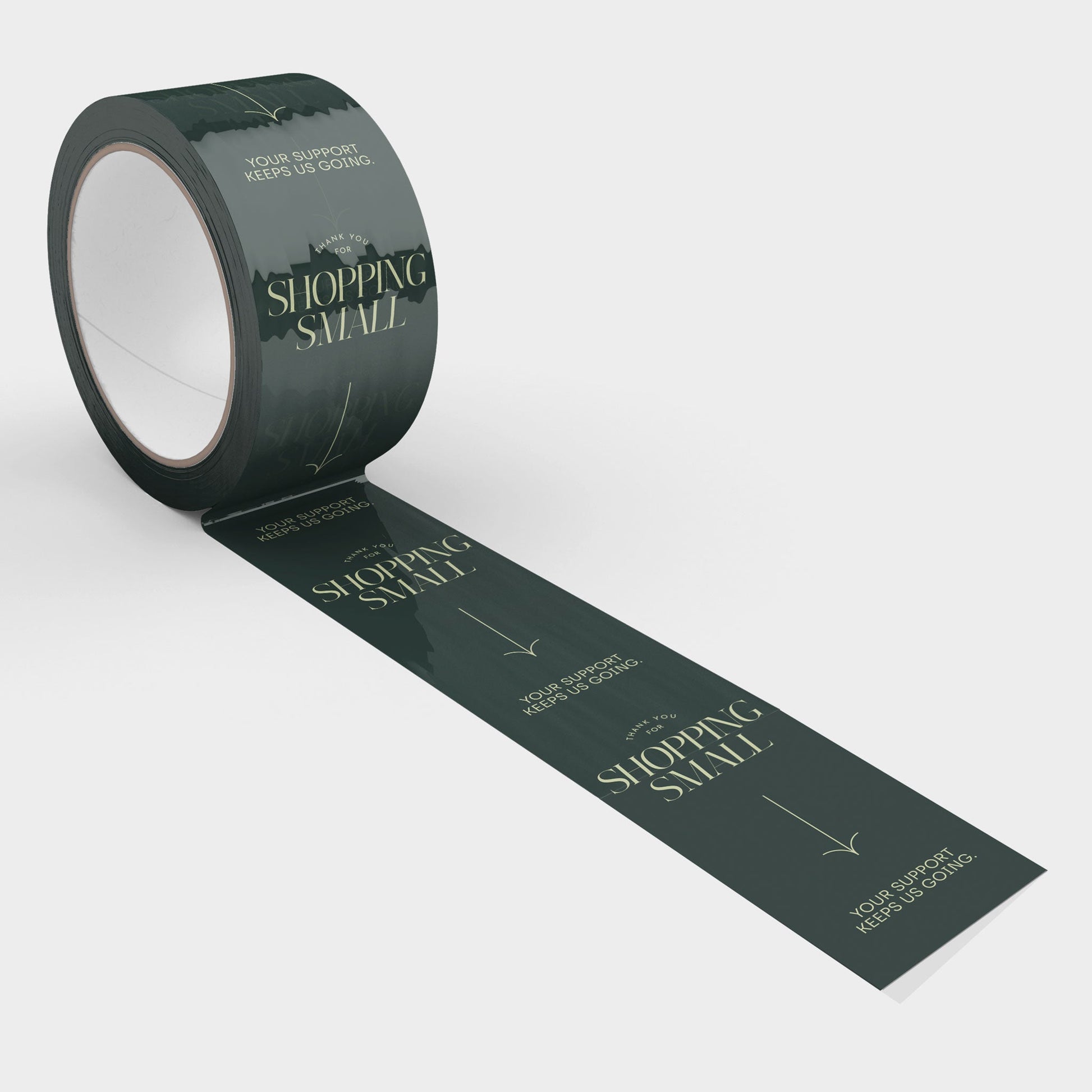 Thank You for Shopping Small Shipping Tape - Dark Green/Mint - Shippy Tape