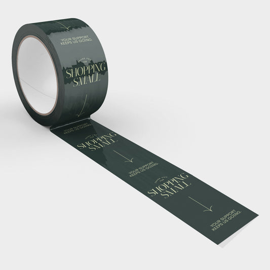 Thank You for Shopping Small Shipping Tape - Dark Green/Mint - Shippy Tape