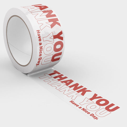 Thank You Shipping Tape - Red/White NYC Bodega Bag - Shippy Tape