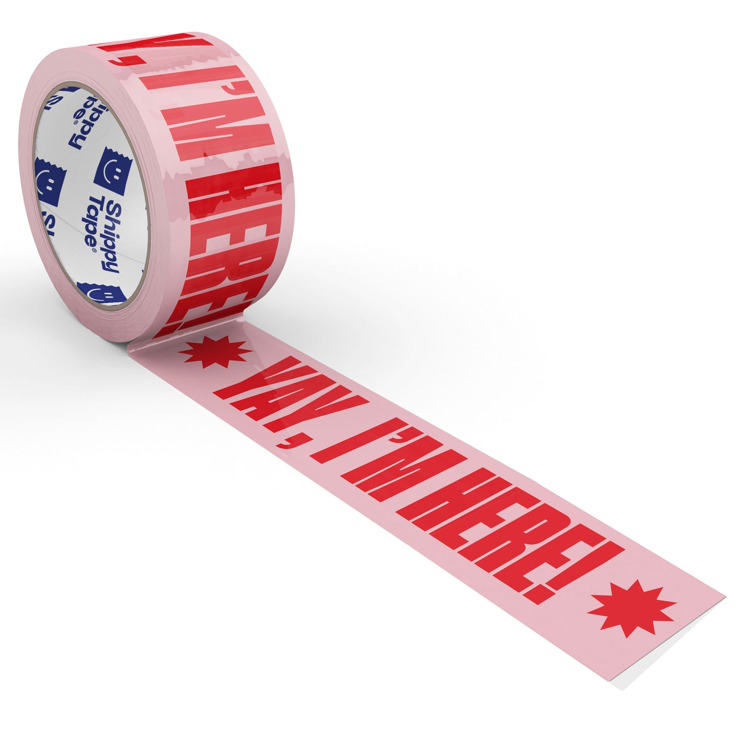 Yay, I'm Here! Shipping Tape - Pink/Red