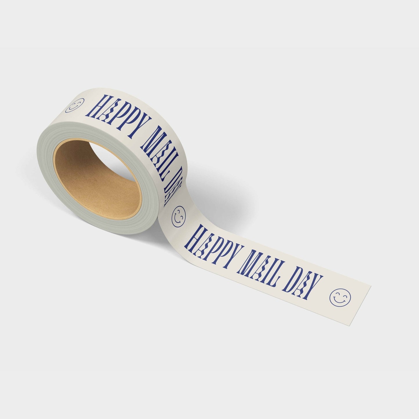 "Happy Mail Day" Shipping Tape - Cream/Blue - shippytape