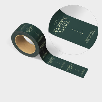 Thank You for Shopping Small Shipping Tape - Dark Green/Mint - shippytape