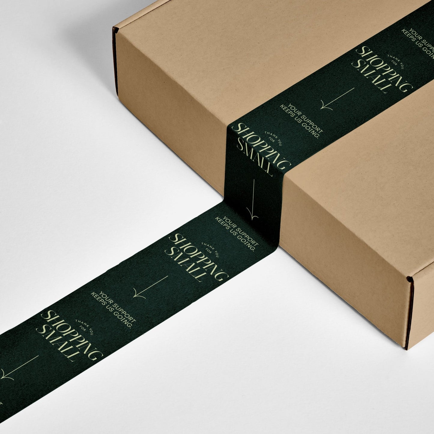 Thank You for Shopping Small Shipping Tape - Dark Green/Mint - shippytape